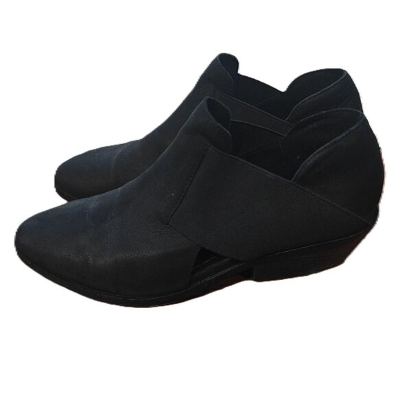 🖤 Eileen Fisher Black Leather Slip-On Shoes – Low Heel – Women’s Size 7 - Picture 3 of 5